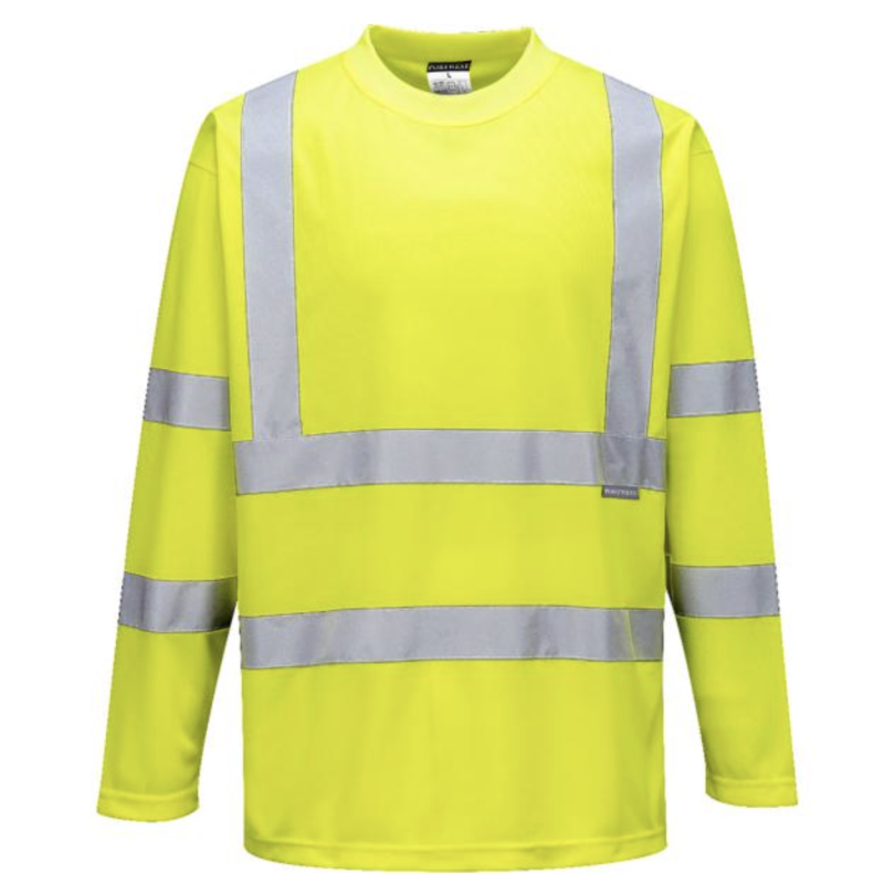 T-SHIRT HIVIS MANCHES LONGUES JAUNE